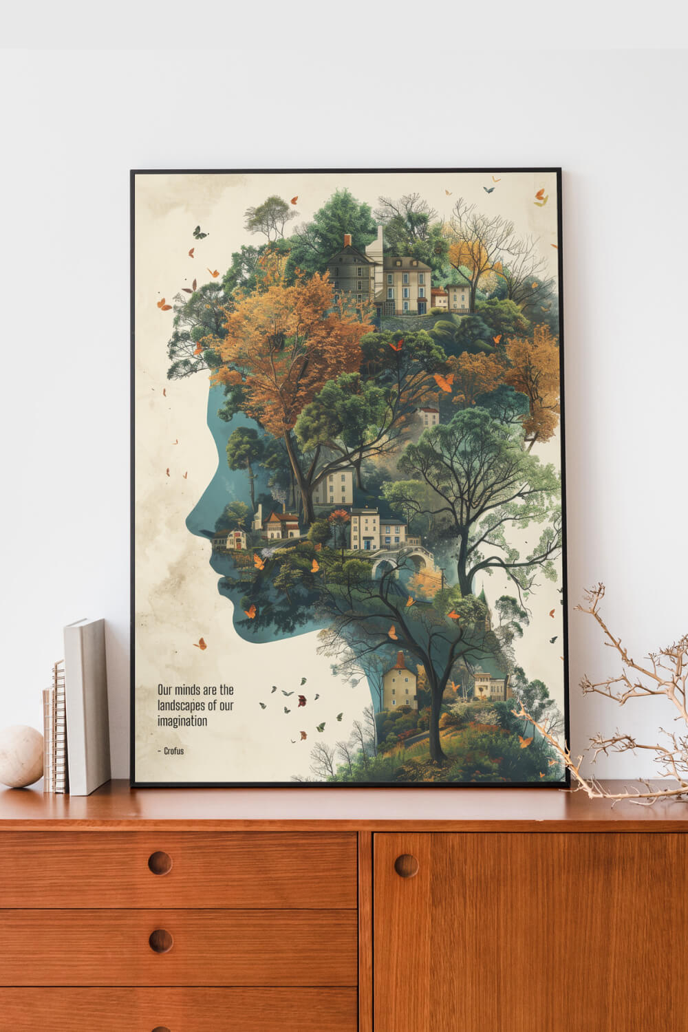 Our minds are the landscapes of our imagination | Framed Poster