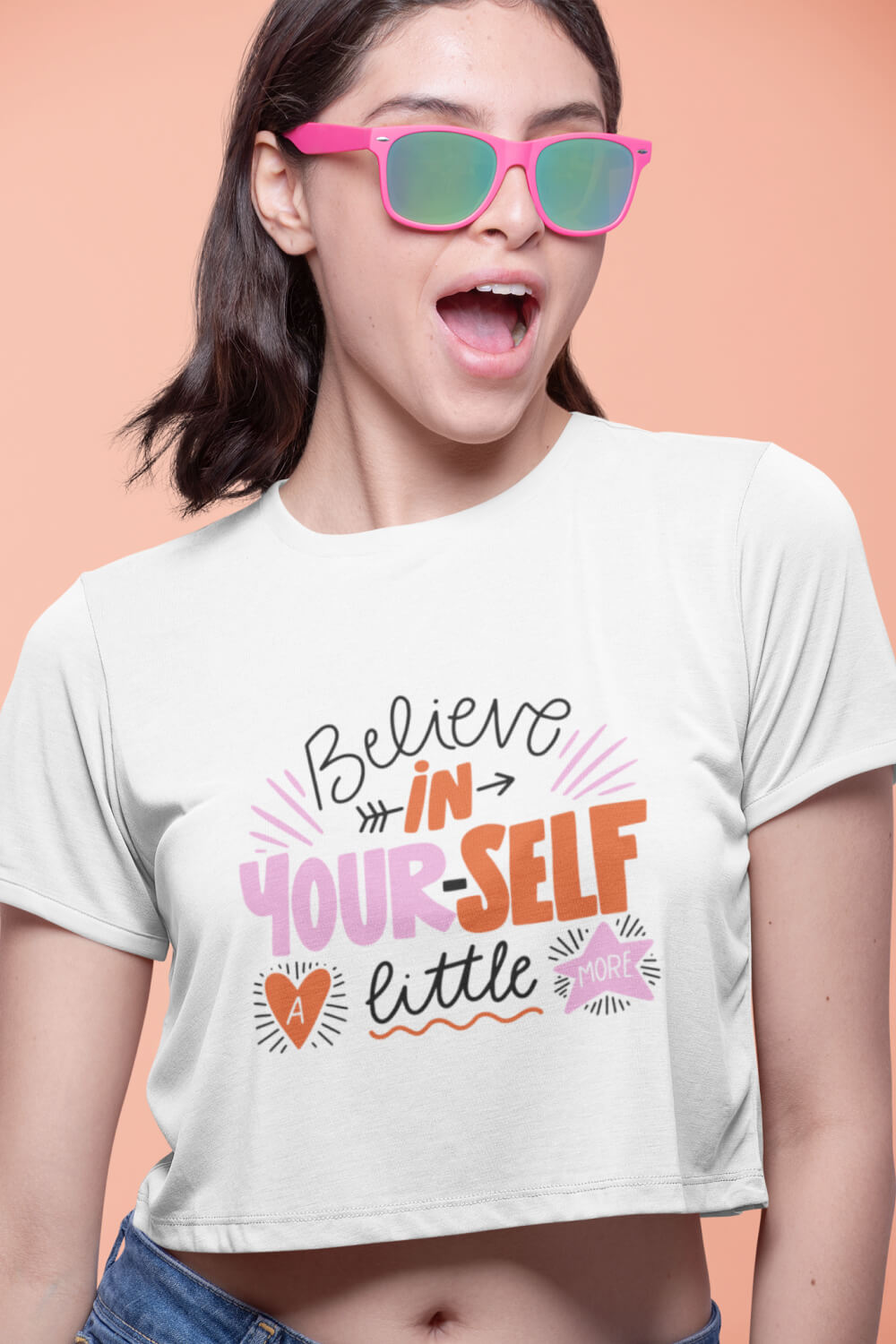 Believe in Yourself lil bit more | Crop Top | Relaxed Fit