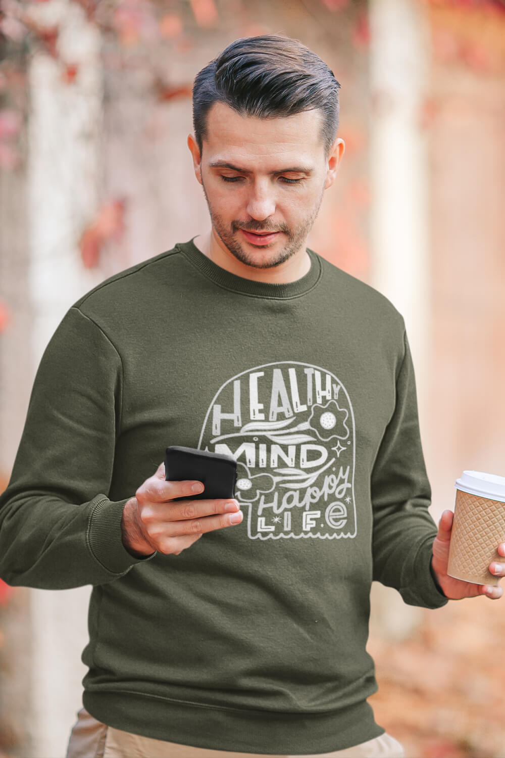 Healthy Mind Happy Life | Unisex Sweatshirt