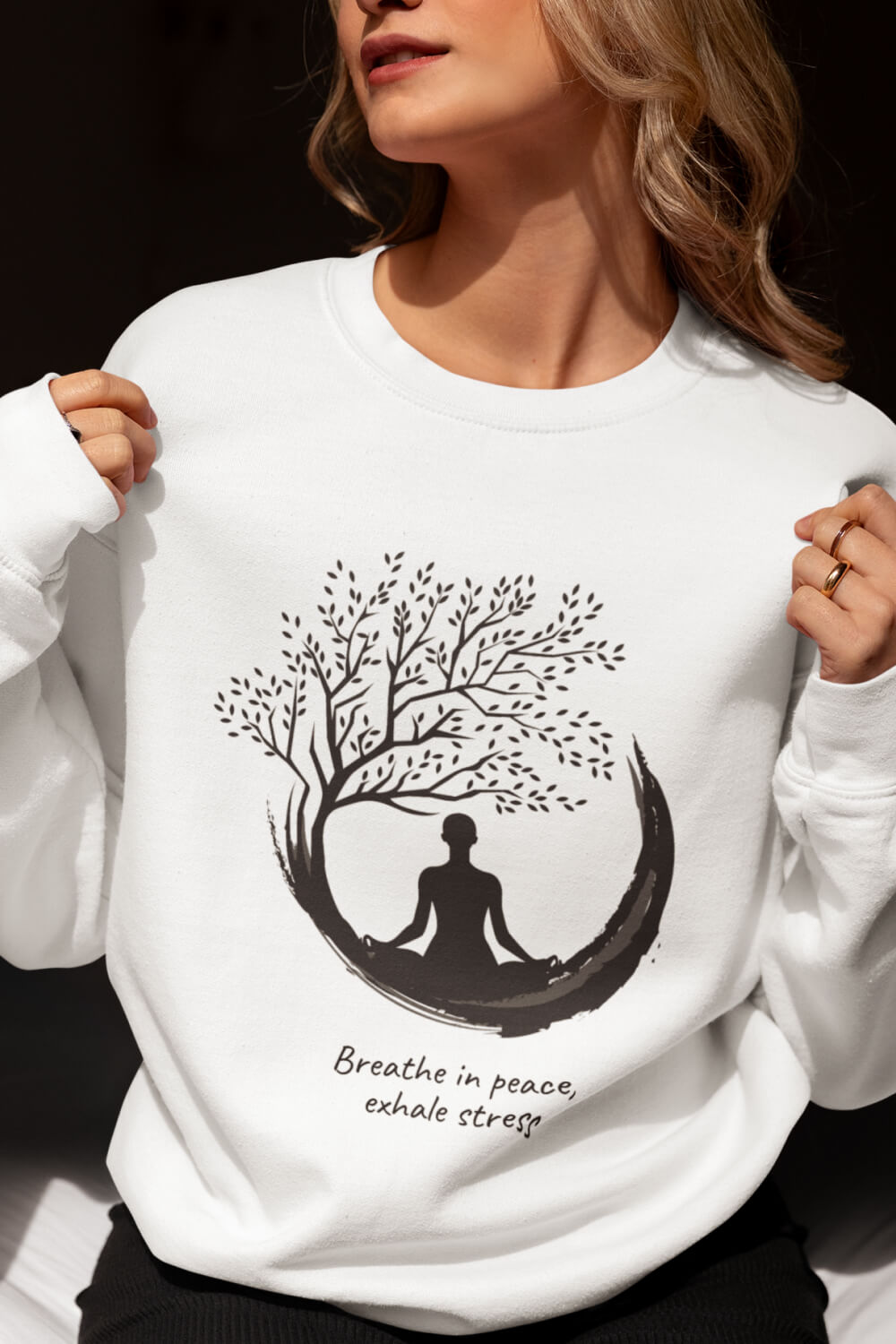 Breathe in Peace, Exhale Stress | Unisex Sweatshirt