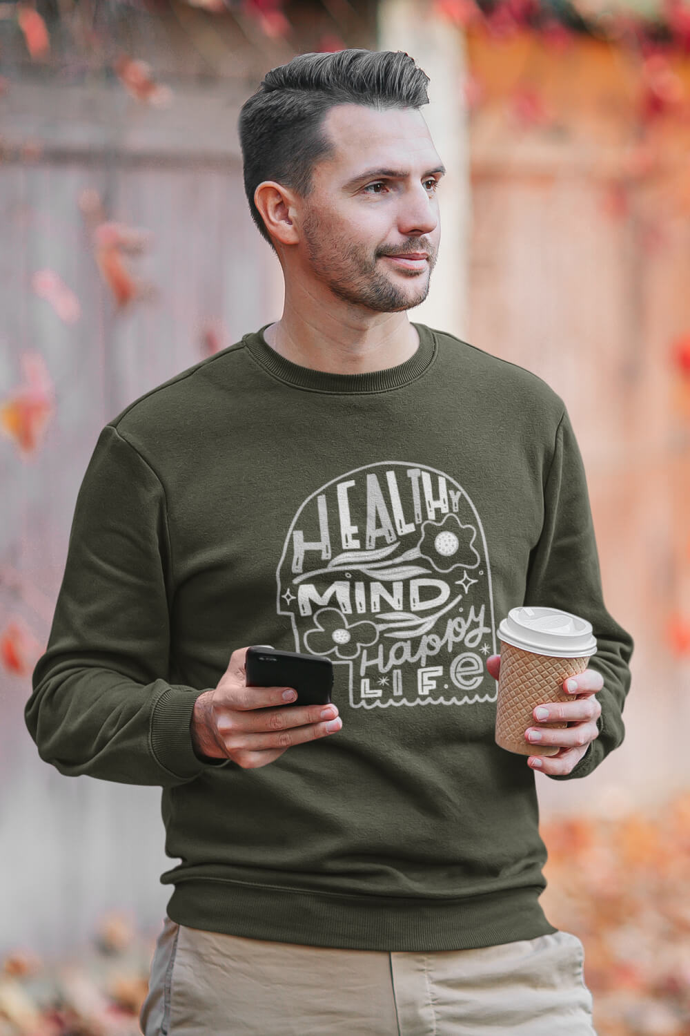 Healthy Mind Happy Life | Unisex Sweatshirt