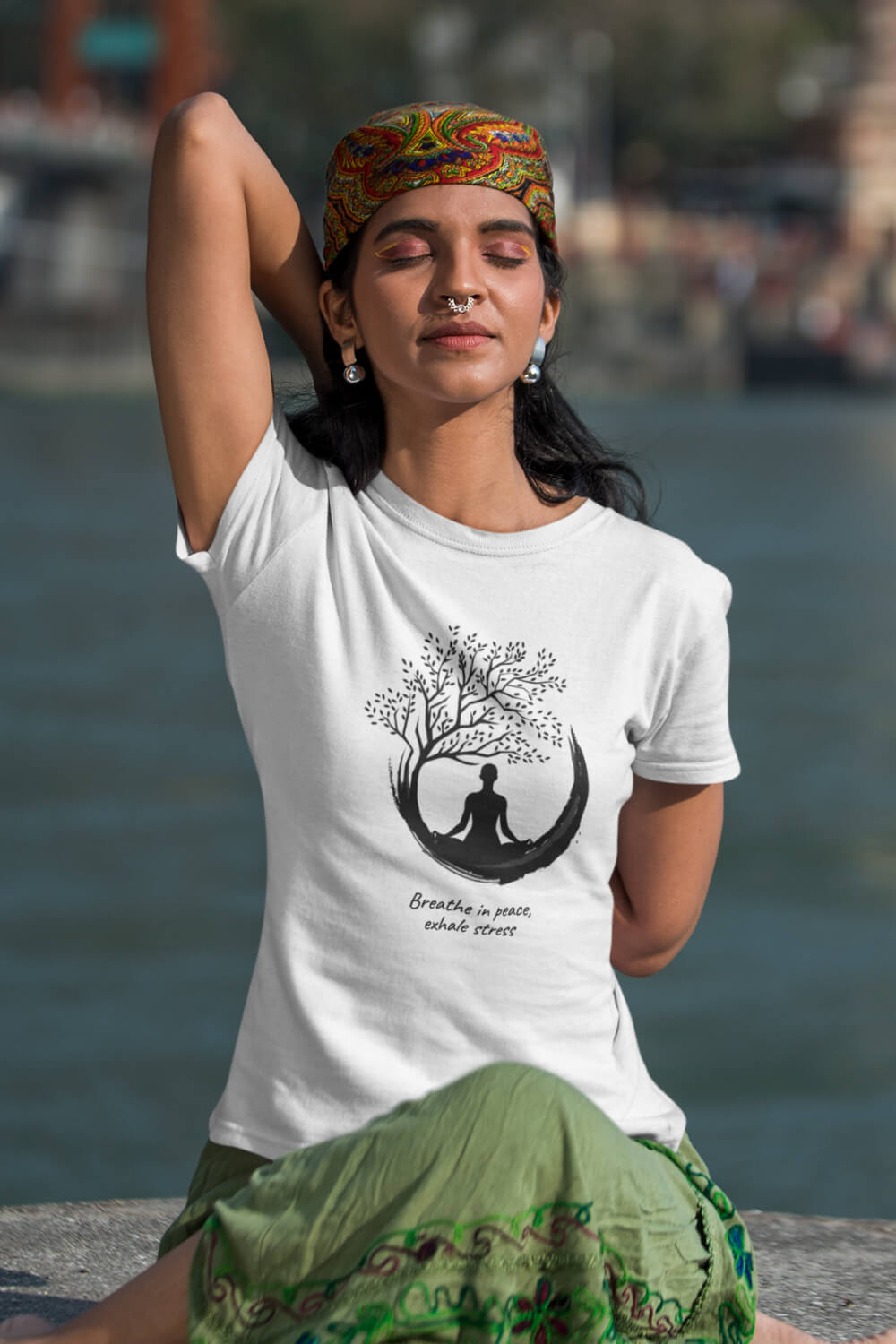 Breathe in Peace, Exhale Stress | Women's T-Shirt