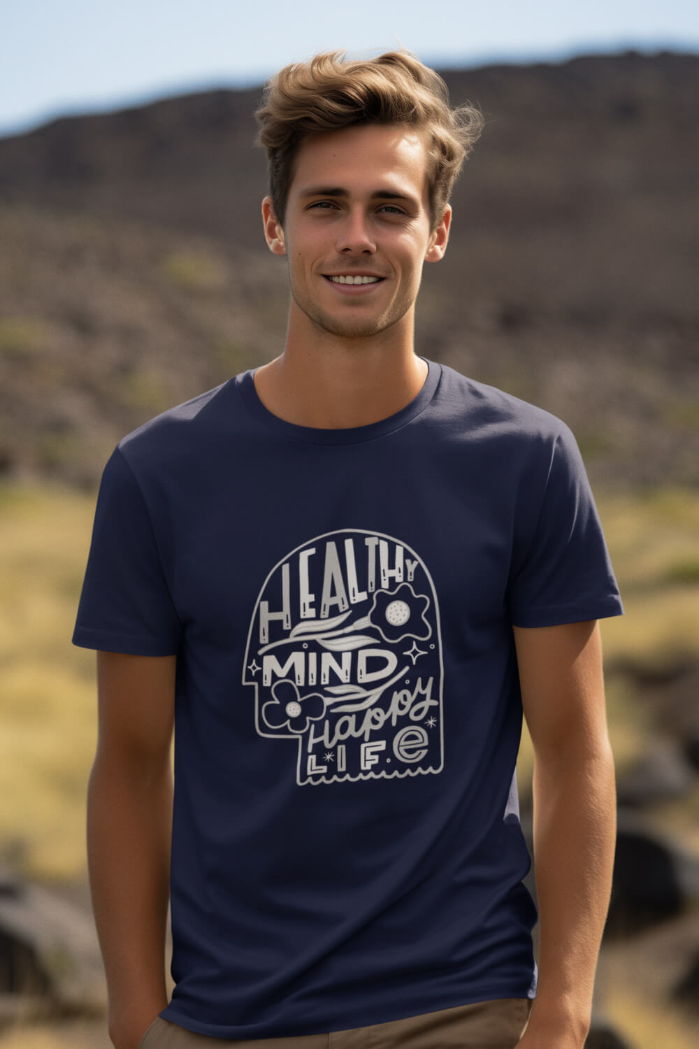 Healthy Mind, Happy Life | Premium Men's T-Shirt