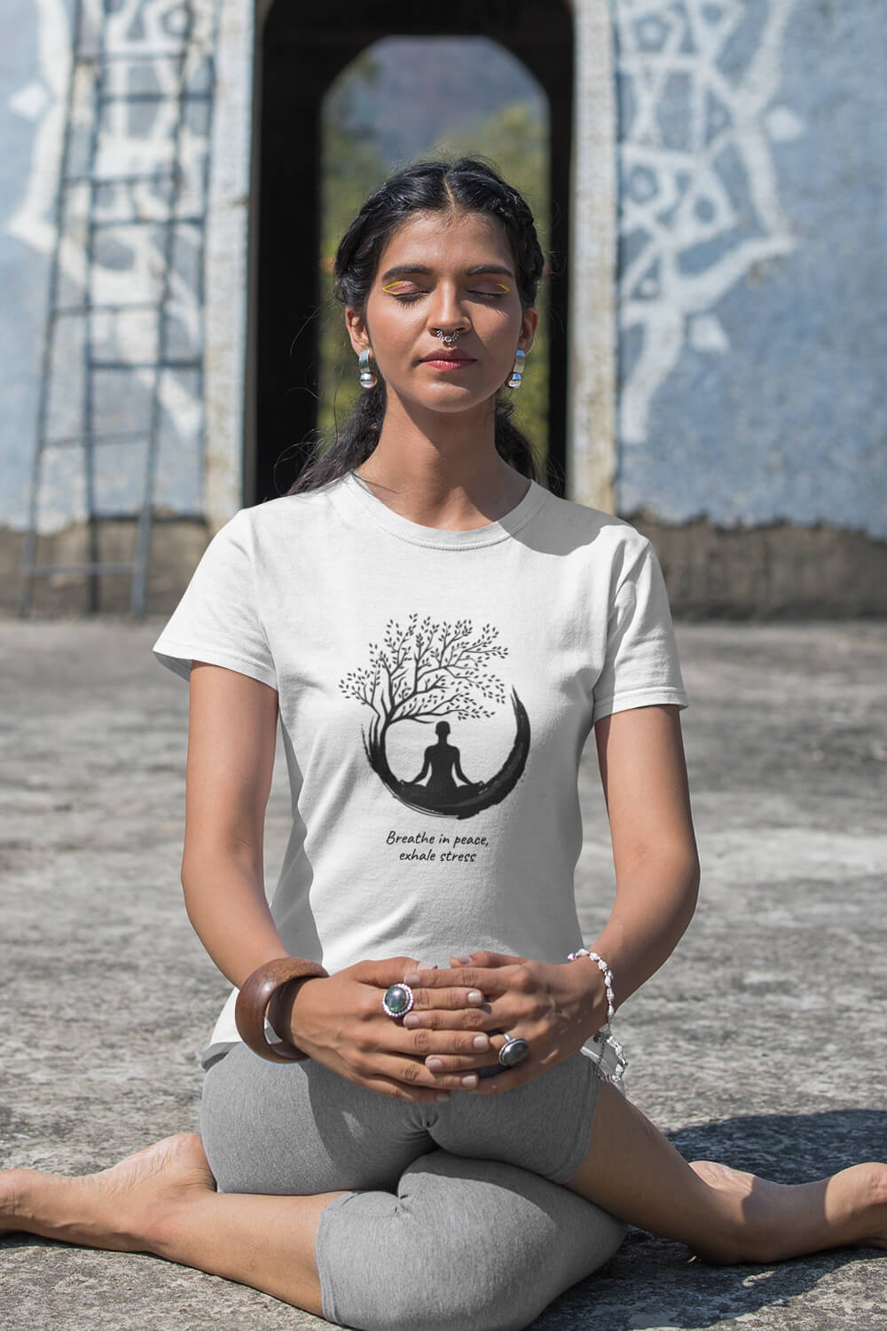 Breathe in Peace, Exhale Stress | Women's T-Shirt