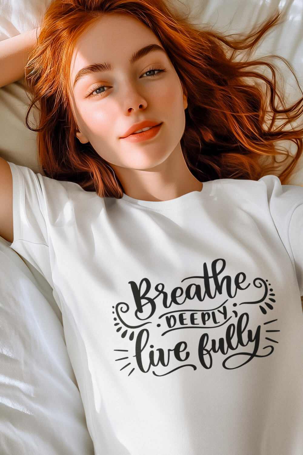 Breathe Deeply, Live Fully | Premium Women's T-Shirt